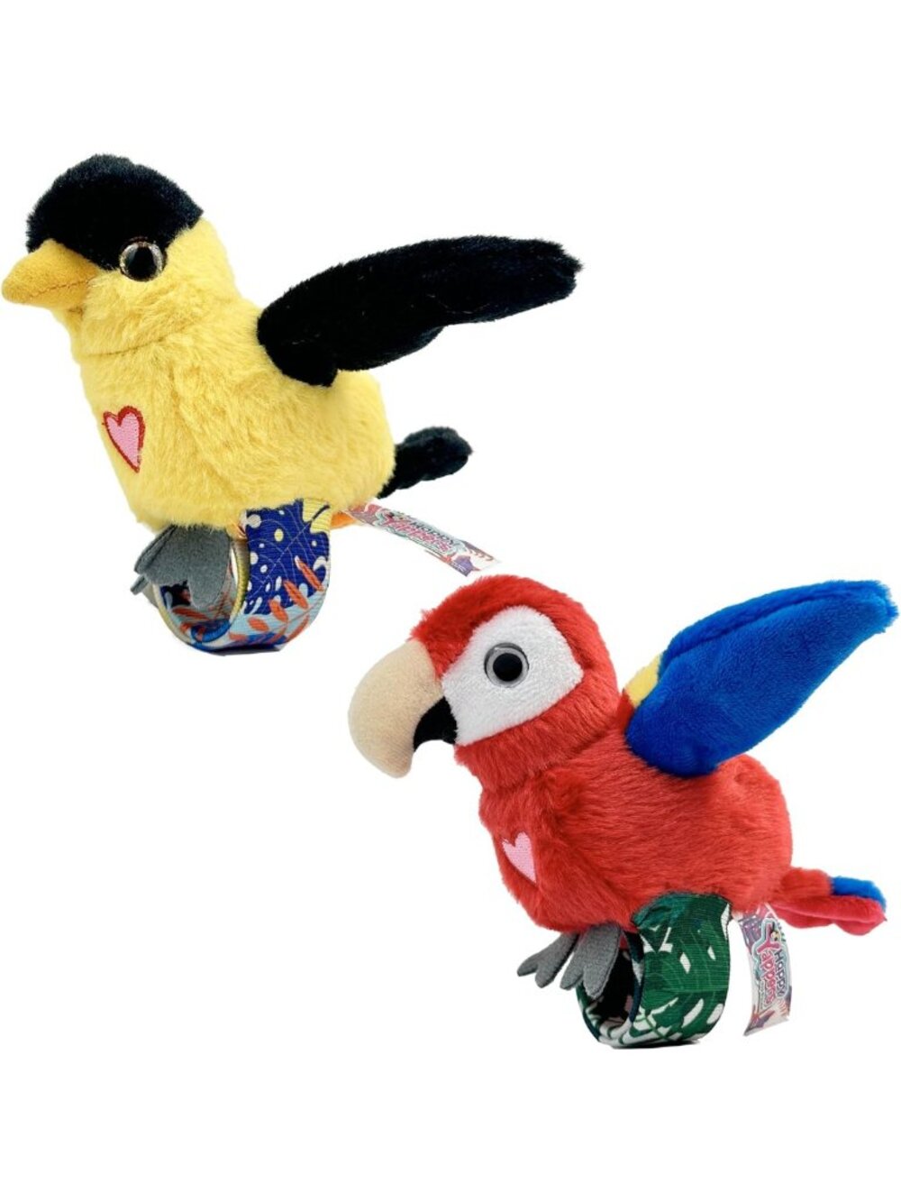 2 Pack Interactive Slap Bracelet Birds - Fun Oriole & Parrot Design for Kids